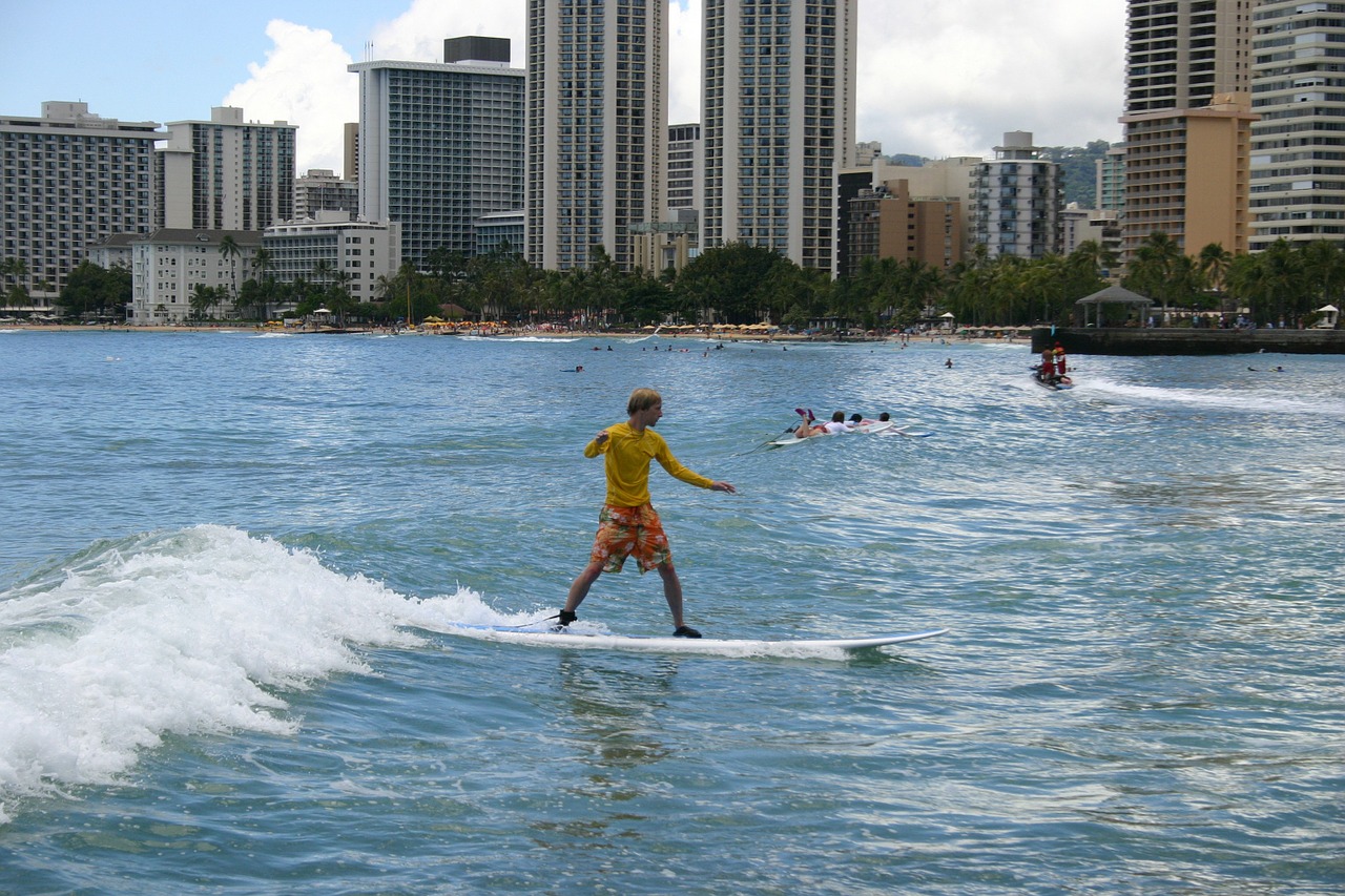  surfing surfer honolulu hawaii 